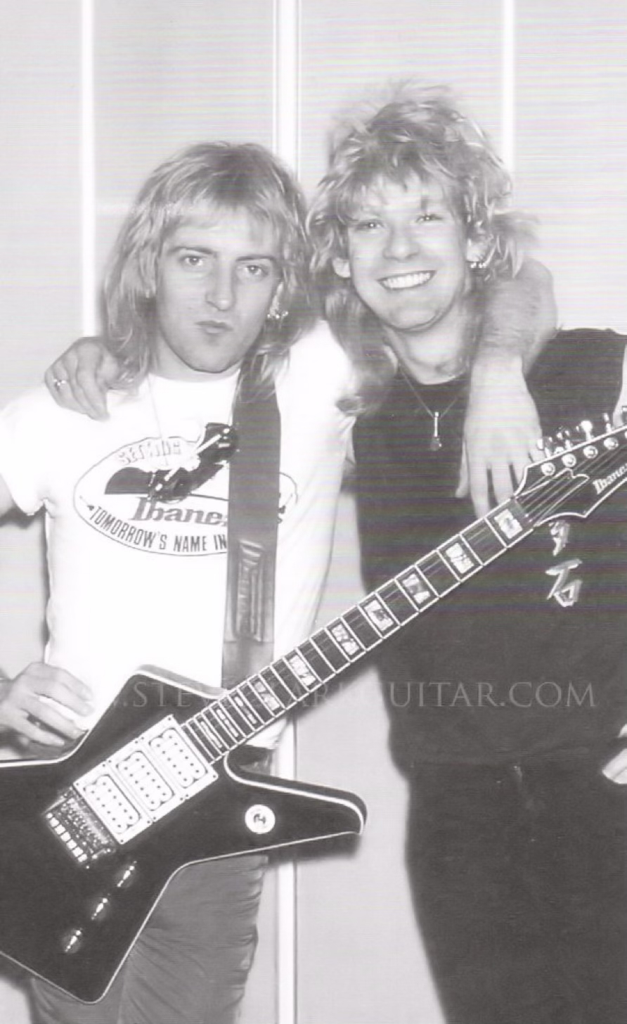 Steve Clark and Phil Collen in Japan 1984