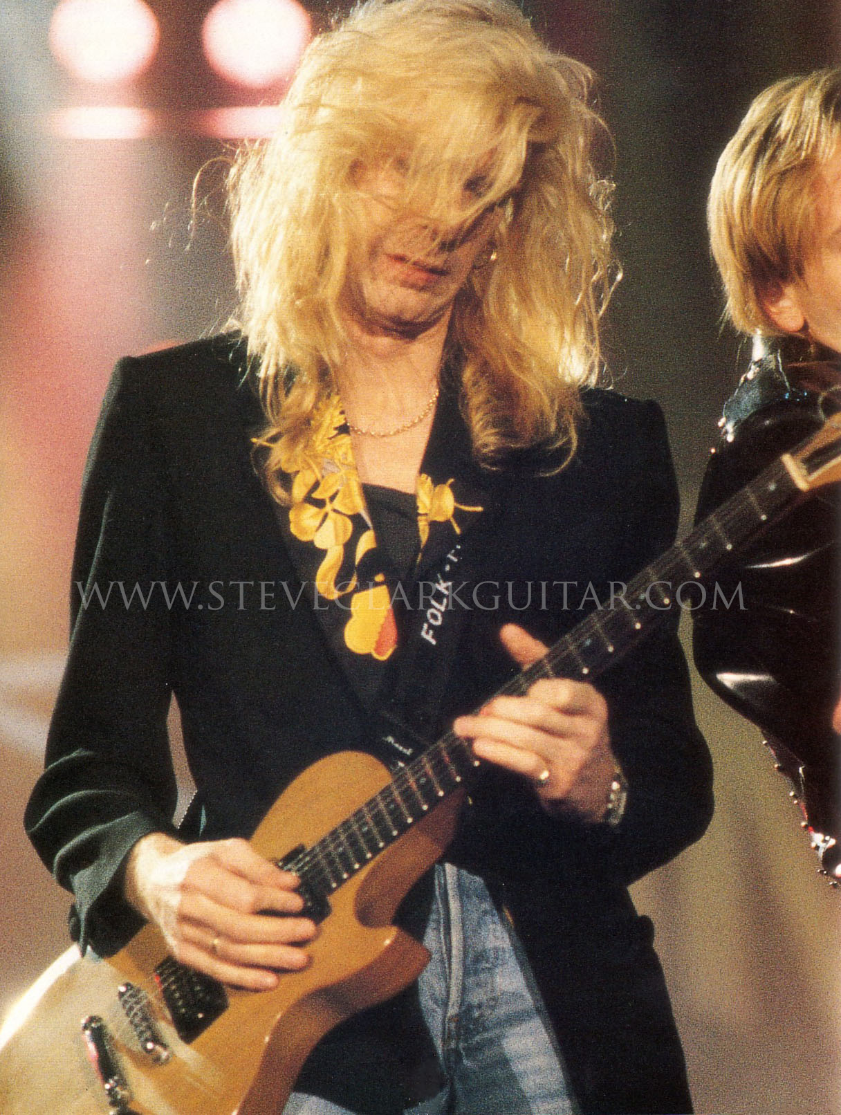 Steve Clark with GIbson Les Paul Firebrand