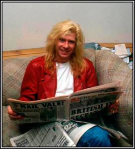 Steve Clark backstage 1988